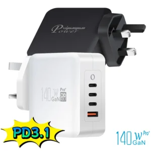PD140W USB-C fast charger for MacBook Pro and high-power laptops